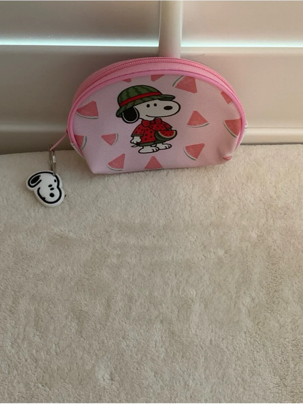 Kids Pink Snoopy Coin Purse with Charm